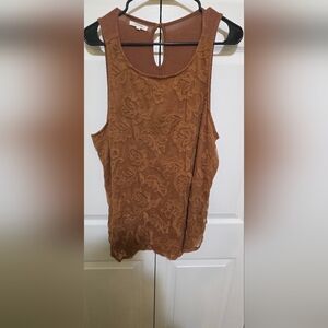 Maurices Lace-Overlay Sleeveless Tank Top - Brown
